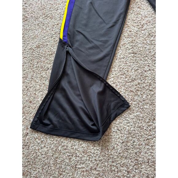 Adidas warm up track pants, Black, Purple & Yellow on sides; zippered bottoms - Picture 5 of 12